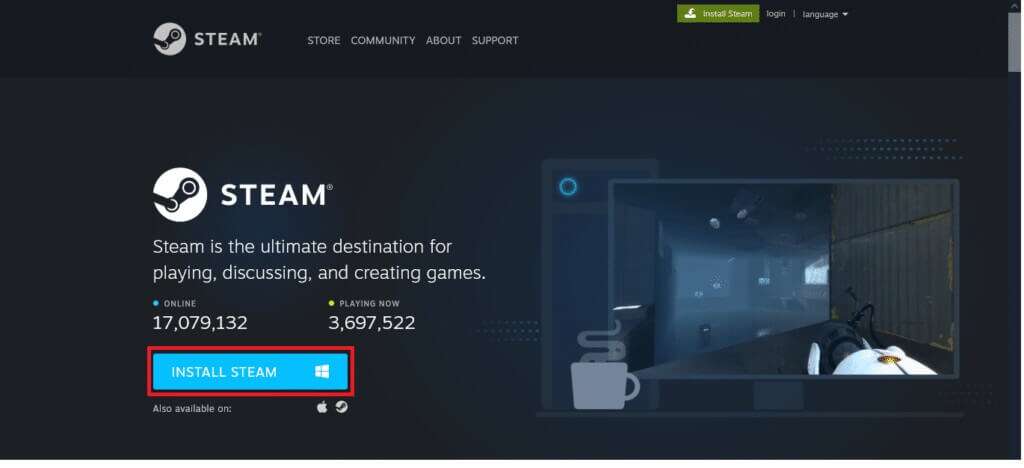 click-install-steam-to-download-the-installation-f-1024x468-2-1024x468 كيفية إصلاح عدم فتح Steam على Windows 10