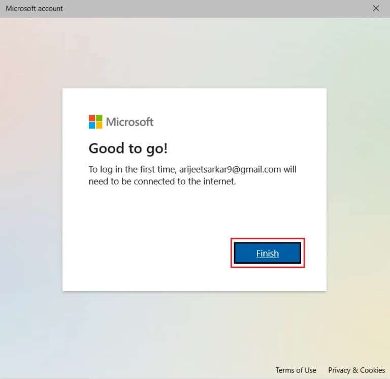 click-on-Finish-after-creating-a-new-user-in-the-Good-to-go-section-768x746-1-768x746 كيفية إصلاح خطأ رفض الوصول في Windows 10