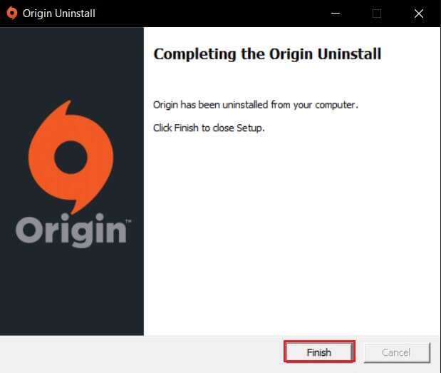 click-on-Finish-to-complete-Origin-Uninstallation-1-619x523 كيفية إصلاح عدم فتح Origin على Windows 10