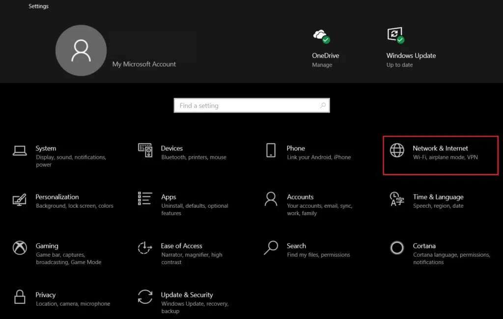 click-on-Network-and-Internet-in-Windows-Settings-1024x651-1-1024x651 إصلاح عدم ظهور أجهزة الكمبيوتر على الشبكة في Windows 10
