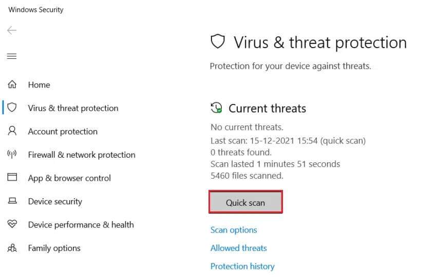 click-on-Quick-scan-in-Virus-and-threat-protection-menu-849x541 إصلاح استخدام .NET Runtime Optimization Service العالي لوحدة المعالجة المركزية