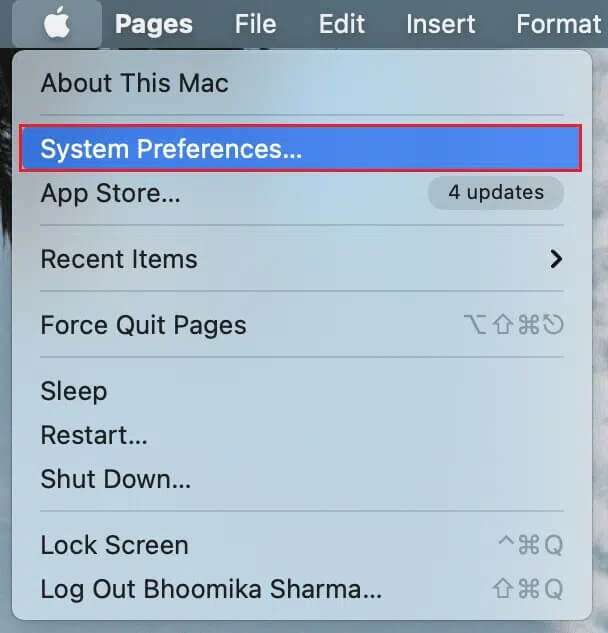 click-on-System-Preferences-in-the-MacBook-608x633 كيفية إصلاح عدم عمل الميكروفون على Mac