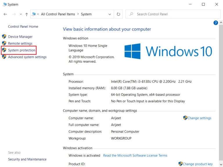 click-on-System-Protection-in-the-System-settings-window-768x576-1-768x576 ما هي معلومات تثبيت InstallShield؟