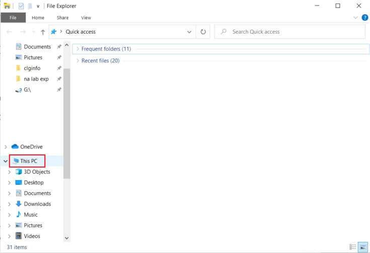 click-on-This-PC-in-the-File-Explorer-735x503-1-735x503 كيفية إخراج القرص الصلب الخارجي على Windows 10