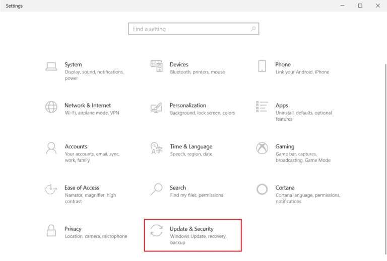 click-on-Update-and-security-in-Settings-768x519-1-768x519 كيفية إصلاح عدم فتح Steam على Windows 10