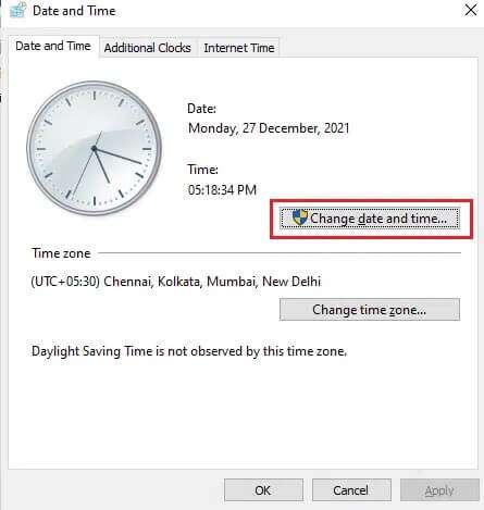 click-on-change-date-and-time-button-445x469 إصلاح استمرار تعطل Kodi عند بدء التشغيل