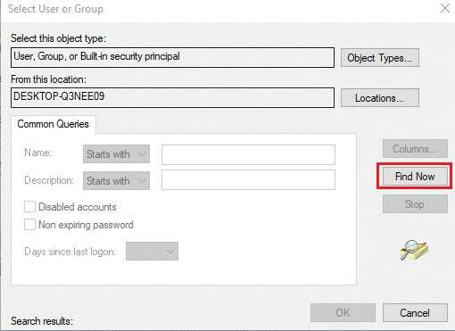 click-on-find-now-button--510x371 كيفية إصلاح خطأ رفض الوصول في Windows 10