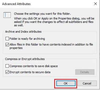 click-on-ok-to-save-the-modification--380x342 كيفية تشفير مجلد في Windows 10