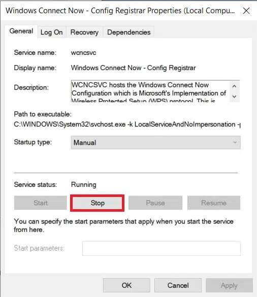click-on-stop-button-to-terminate-the-service-506x585 إصلاح ظهور جهاز Amazon KFAUWI على الشبكة