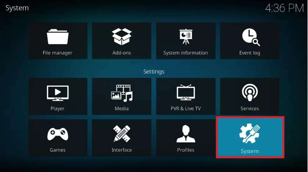 click-on-system--984x552 إصلاح استمرار تعطل Kodi عند بدء التشغيل