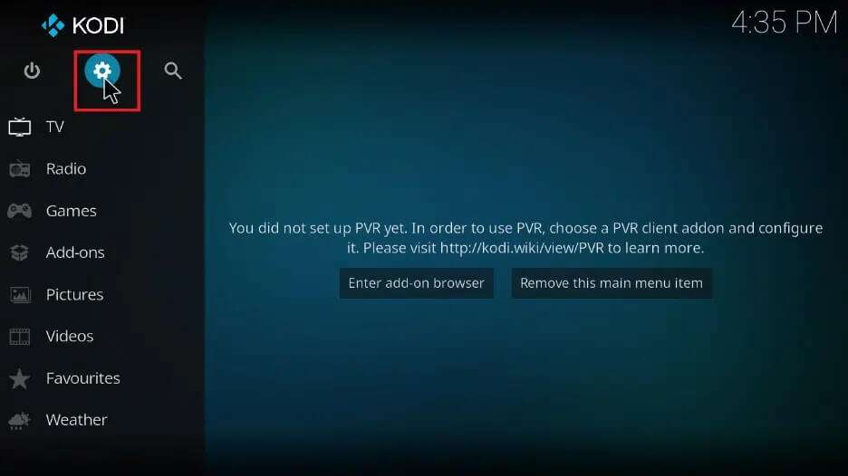 click-on-the-gear-icon-to-open-settings-936x526 إصلاح استمرار تعطل Kodi عند بدء التشغيل