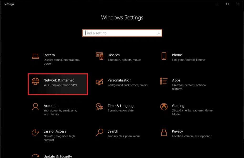 click-on-the-network-and-internet-tile-1024x665-1-1024x665 إصلاح عدم ظهور أجهزة الكمبيوتر على الشبكة في Windows 10