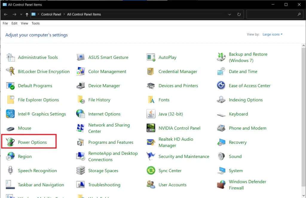 click-on-the-power-options-item-1024x662-1-1024x662 إصلاح عدم عمل وضع السكون في Windows 10