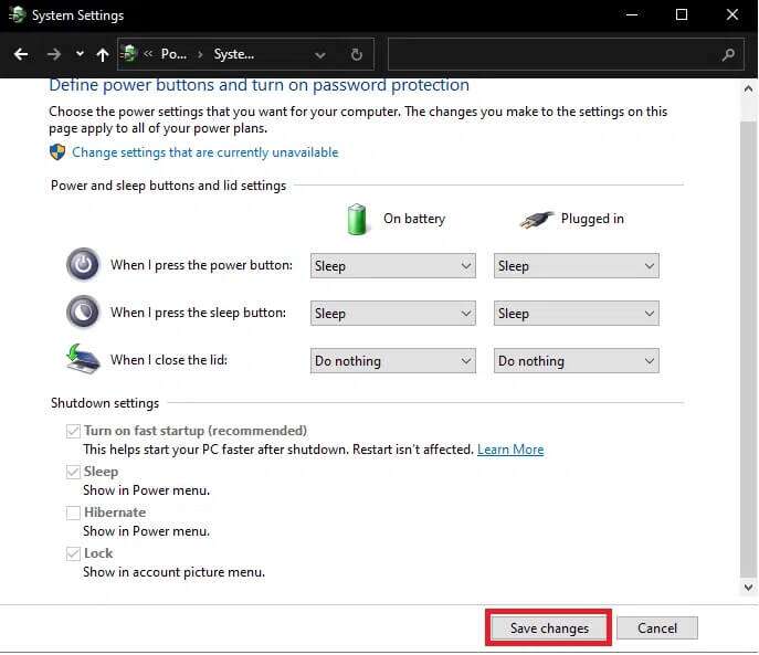 click-on-the-save-changes-button-and-close-the-win-687x593 إصلاح عدم عمل وضع السكون في Windows 10
