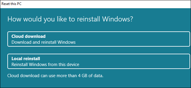 cloud-download-and-local-reinstall-2 هل يجب عليك استخدام التنزيل السحابي أو إعادة التثبيت المحلي على Windows؟