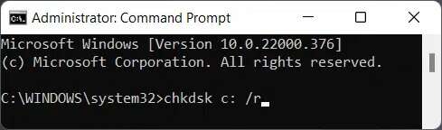 command-prompt-running-chkdsk-489x144 إصلاح خطأ الوصول غير الصحيح إلى موقع الذاكرة في Valorant