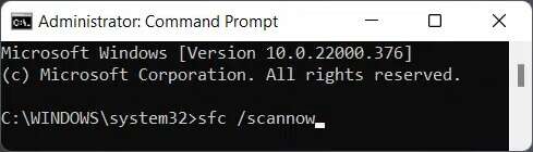 command-prompt-running-sfc-scan-489x140 إصلاح خطأ الوصول غير الصحيح إلى موقع الذاكرة في Valorant