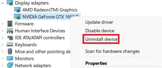 context-menu-for-installed-devices-1-518x220 إصلاح خطأ جهاز التمهيد الذي يتعذر الوصول إليه في Windows 11