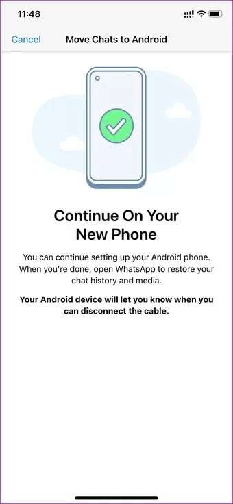 continue-on-new-phone-transfer-whatsapp-chat-from-iPhone-to-Android_7c4a12eb7455b3a1ce1ef1cadcf29289-340x736 كيفية نقل دردشة WhatsApp من iPhone إلى Android