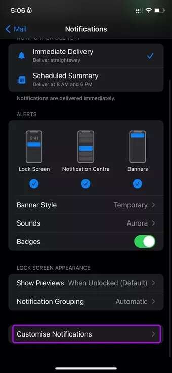 customize-notifications-Custom-Notifications-Sounds_7c4a12eb7455b3a1ce1ef1cadcf29289-340x736 كيفية تعيين أصوات إشعارات مخصصة لتطبيقات المراسلة على iPhone