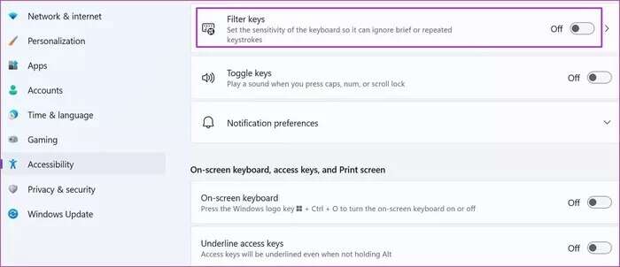 disable-filter-keys_935adec67b324b146ff212ec4c69054f-700x302 أفضل 8 طرق لإصلاح عدم عمل مفتاح Windows في Windows 11