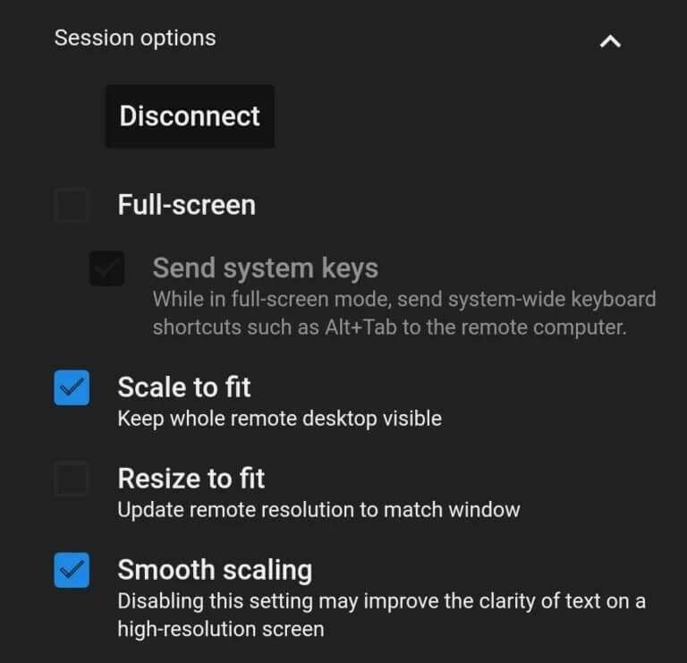disconnect-option-under-session-options-768x741-1-768x741 كيفية تمكين Chrome Remote Desktop على Windows 11