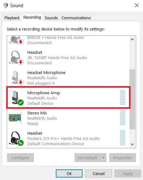 double-click-on-the-microphone-to-open-its-propert-461x579 كيفية إصلاح صوت الميكروفون منخفض جدًا على Windows 10