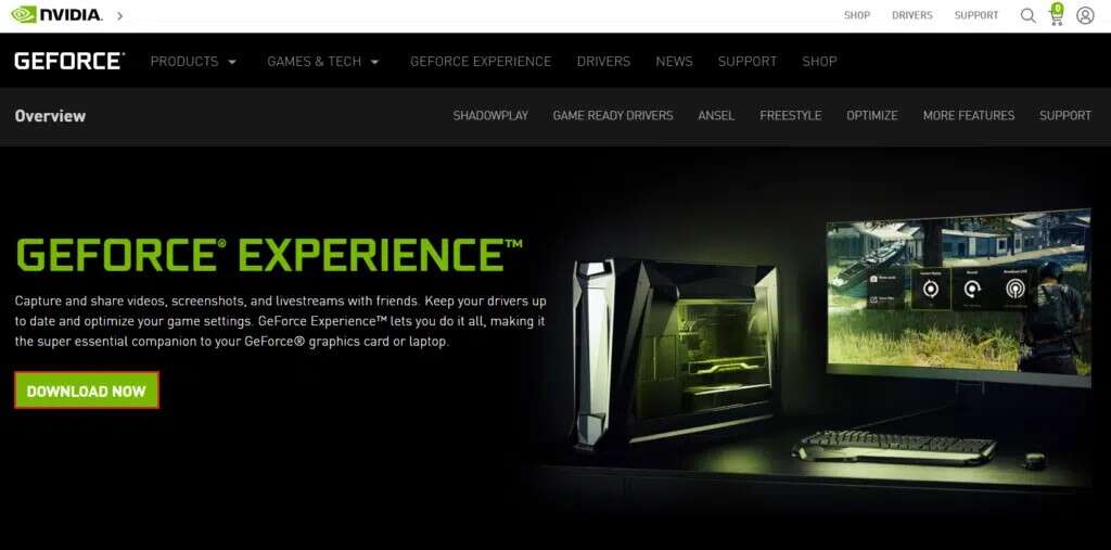 download-NVIDIA-GeForce-from-official-website-1024x507-2-1024x507 كيفية إصلاح عدم تسجيل NVIDIA ShadowPlay