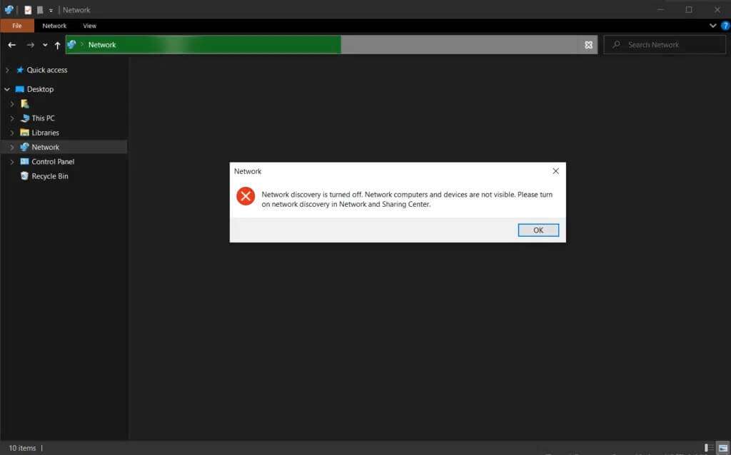 error-message-of-computers-not-showing-up-on-netwo-1024x638-1-1024x638 إصلاح عدم ظهور أجهزة الكمبيوتر على الشبكة في Windows 10