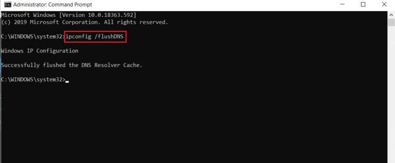 execute-the-command-ipconfig-flushdns-in-command-prompts-administrator-768x317-1-768x317 كيفية إصلاح خطأ Roblox 279