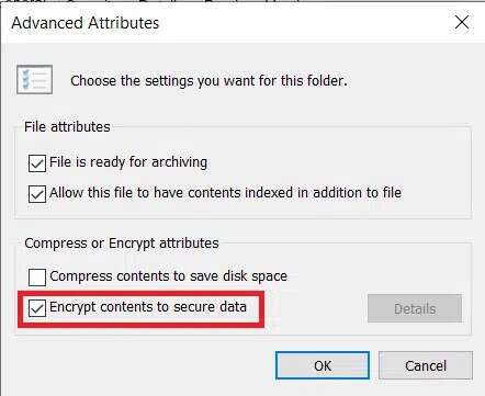 finally-check-the-box-encrypt-contents-to-secure.png-1-442x361 كيفية تشفير مجلد في Windows 10