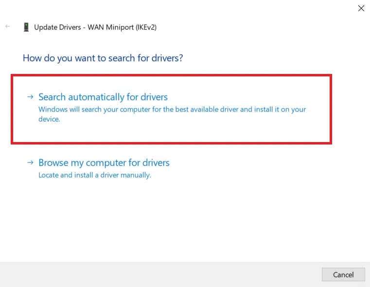 from-the-pop-up-choose-search-automatically-for-dr-761x590 كيفية إصلاح برنامج Elara الذي يمنع إيقاف التشغيل