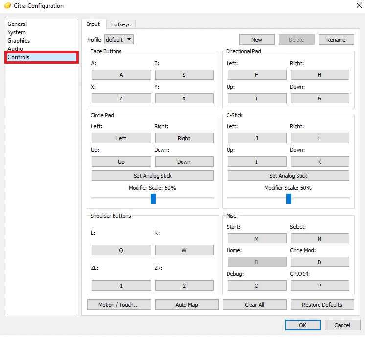 go-to-controls-tab-on-the-left-pane--746x692 كيف تلعب ألعاب 3DS على جهاز الكمبيوتر