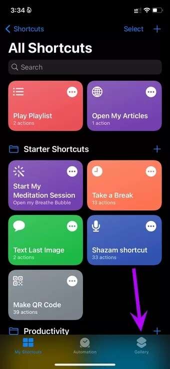 go-to-gallery-menu-fix-siri-not-playing-songs-from-Apple-Music_7c4a12eb7455b3a1ce1ef1cadcf29289-340x736 أفضل 7 طرق لإصلاح عدم تشغيل Siri للموسيقى من Apple Music