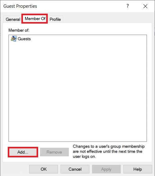 go-to-member-of-tab-and-click-on-the-add...-button--500x567 كيفية إصلاح خطأ رفض الوصول في Windows 10