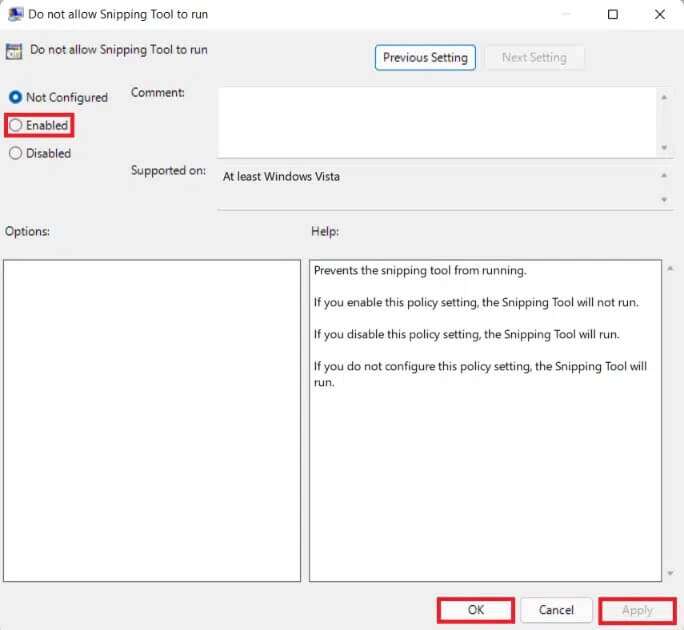 group-policy-setting-684x630 كيفية تعطيل أداة القطع في Windows 11