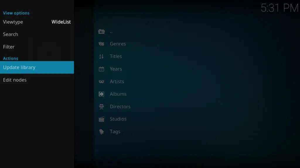 hit-left-arrow-key-to-open-left-side-menu-1024x576-1-1024x576 كيفية تحديث مكتبة Kodi