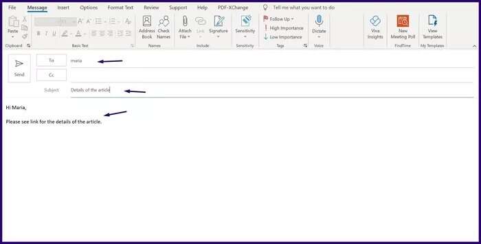 كيفية إضافة وحذف ارتباط تشعبي في بريد إلكتروني في Outlook - %categories