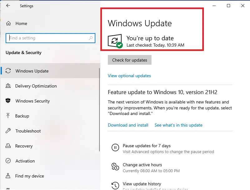if-there-isnt-any-update-it-will-show-windows-upd-802x608 كيفية إصلاح برنامج Elara الذي يمنع إيقاف التشغيل