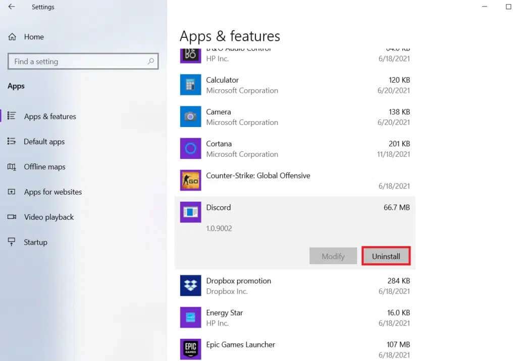 in-the-apps-and-features-tab-locate-and-click-disco-1024x716-1-1024x716 كيفية إصلاح تجمد Discord