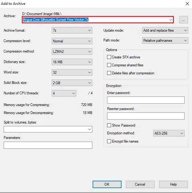 in-the-archive-field-type-out-an-appropriate-nam-624x628 كيفية تشفير مجلد في Windows 10