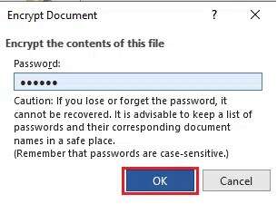 in-the-following-encrypt-document-pop-up-type-the-305x225 كيفية تشفير مجلد في Windows 10