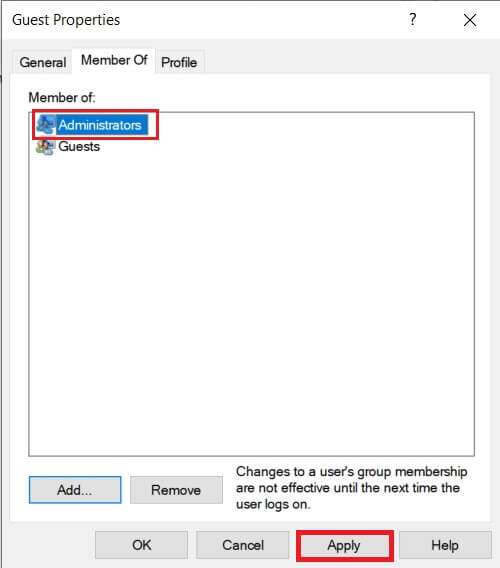 in-the-member-of-tab-now-choose-administrators-an-500x568 كيفية إصلاح خطأ رفض الوصول في Windows 10