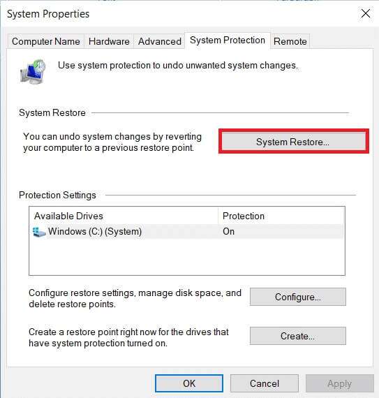 in-the-system-protection-tab-click-on-system-rest-543x570 ما هي معلومات تثبيت InstallShield؟