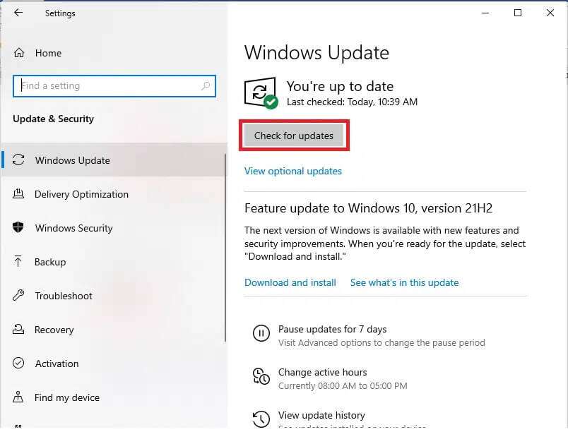 in-the-windows-update-tab-click-on-check-for-upda-1-804x612 كيفية إصلاح برنامج Elara الذي يمنع إيقاف التشغيل