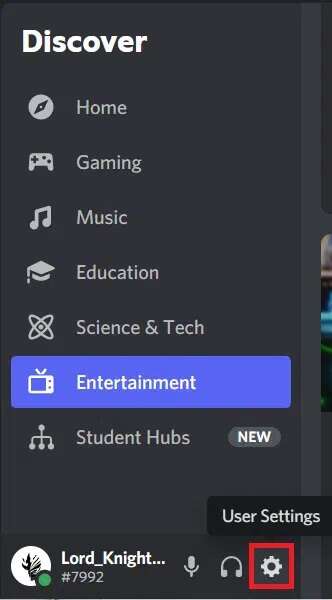 launch-Discord-and-click-on-Settings-icon-Windows-11-332x600 إصلاح عدم تحميل تخصيص Halo Infinite في Windows 11