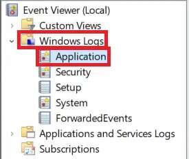 left-navigation-pane-in-event-viewer-275x232 إصلاح خطأ الوصول غير الصحيح إلى موقع الذاكرة في Valorant