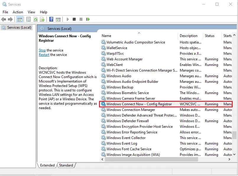locate-the-windows-connect-now-config-registrar-805x595 إصلاح ظهور جهاز Amazon KFAUWI على الشبكة