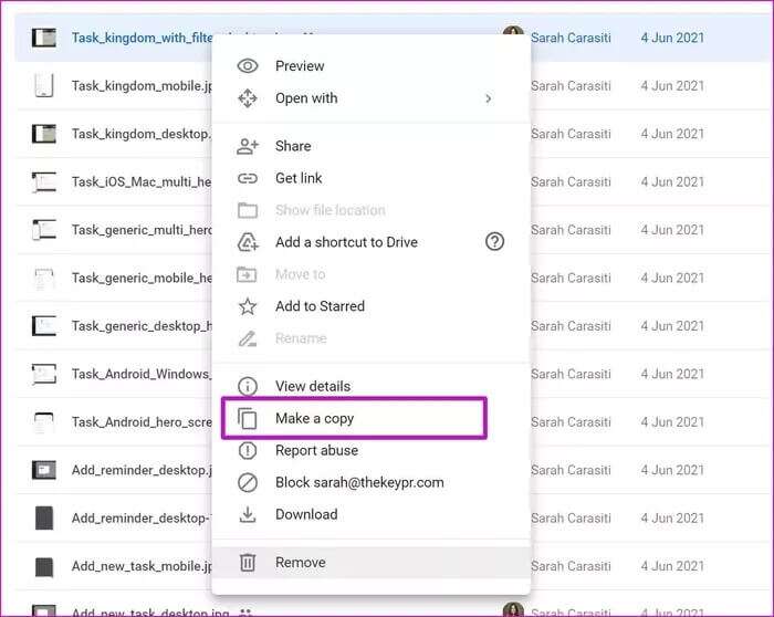 make-a-copy-from-shared-file-remove-shared-files-from-Google-Drive_935adec67b324b146ff212ec4c69054f-700x558 كيفية إزالة الملفات المشتركة من Google Drive