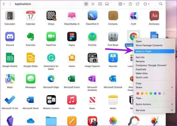 move-google-chrome-to-trash-Fix-chrome-not-working-on-mac_935adec67b324b146ff212ec4c69054f-700x498 أفضل 7 طرق لإصلاح عدم عمل Google Chrome على Mac